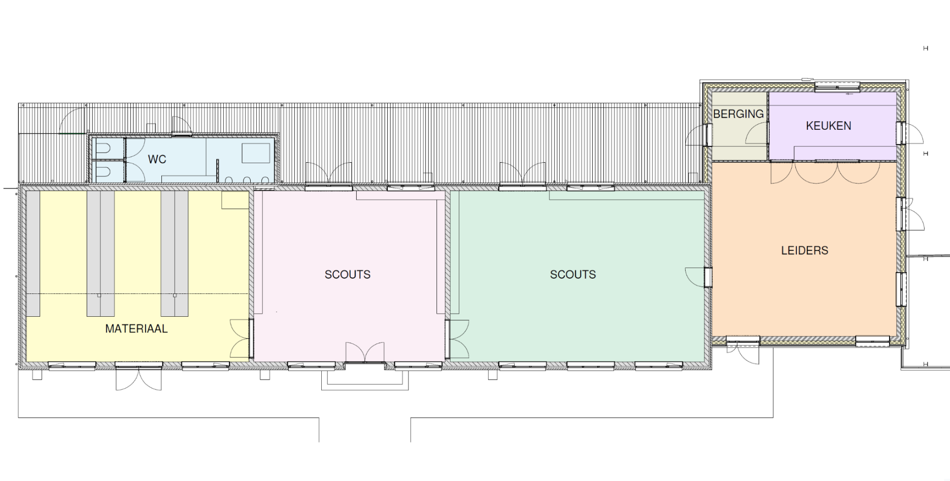 Plattegrond oud lokaal